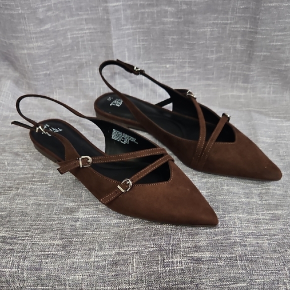 Time and Tru Shoes - Brown Slingback Heels
